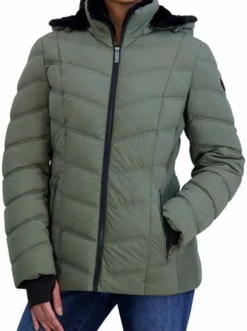 Nautical Quilted Puffer Jacket